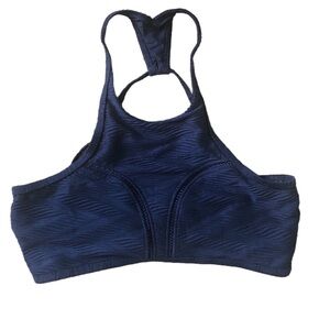 Calia By Carrie Underwood Swim Top Navy Sz. S Blue Strappy Racerback No Wires